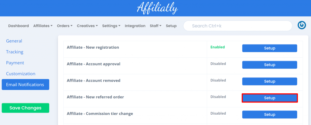 new referred order notification